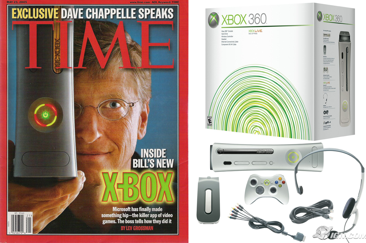 2005: Xbox 360. was: $299.99<br> <a href="http://www.amazon.com/gp/product/B0096KENEO/ref=as_li_ss_tl?ie=UTF8&camp=1789&creative=390957&creativeASIN=B0096KENEO&linkCode=as2&tag=ebaumsworld0f-20"target="_blank">BUY IT NOW: $249.96</a>