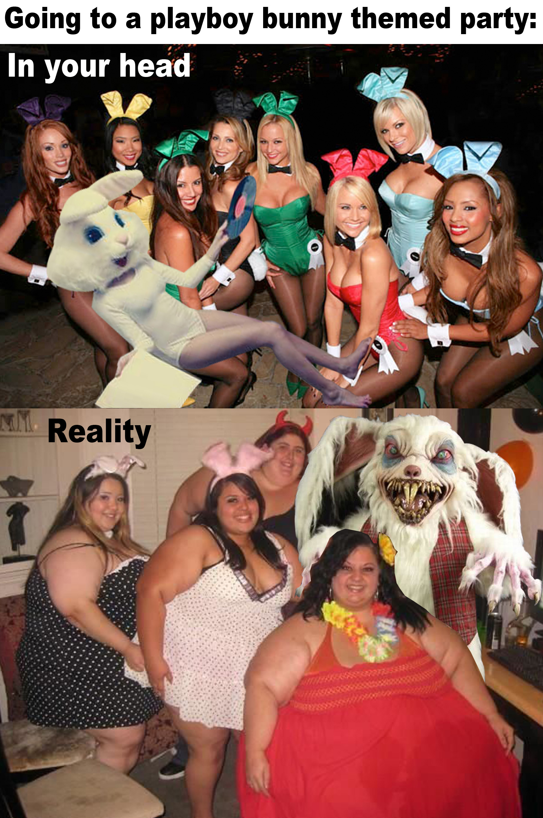 fat girl bachelorette party - Going to a playboy bunny themed party In your head Mi Reality