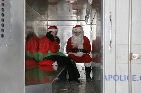 Canada, December 12, 2007. Santa and several of his elves were arrested for trying to deliver lumps of coal to Canadian Prime Minister Steven Harper. ACT for the Earth is calling for their immediate release and an end to Canada's sabotage of the UN climate talks in Bali, Indonesia.