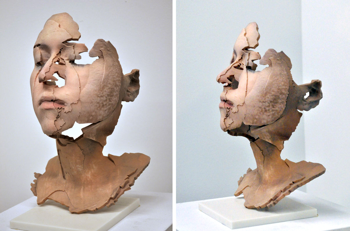 Sophie Kahn's Portrait Sculpture "The Appearance of an Unearthed Ancient Artifact."