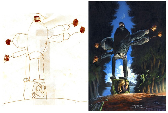 Children's Drawings Turned Into Realistic Paintings