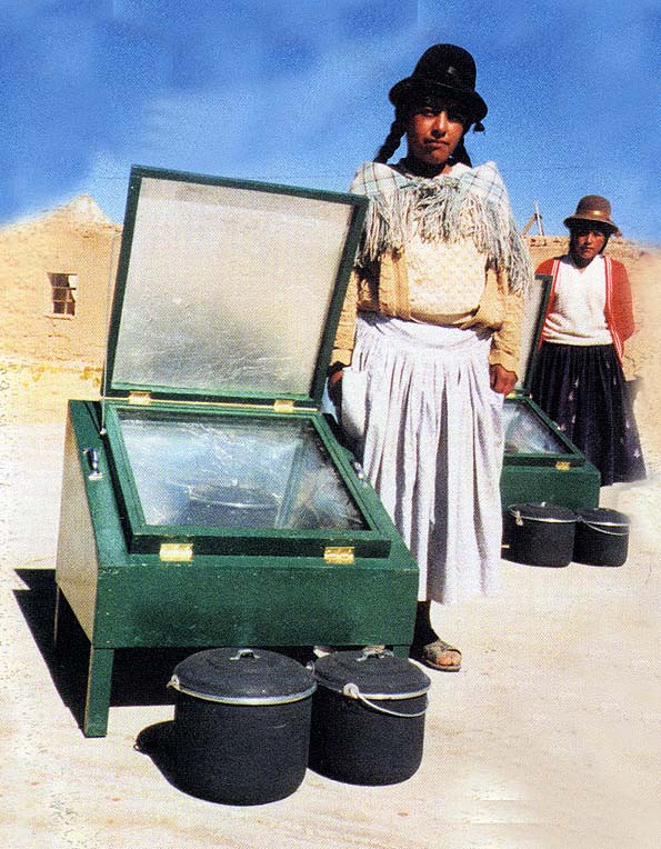 Solar Cooker. In Mexico 95% of rural households cook with wood fires. Wood smoke contains toxins that cause many health problems. Solar Cookers concentrate the sun's energy to slow-cook food.