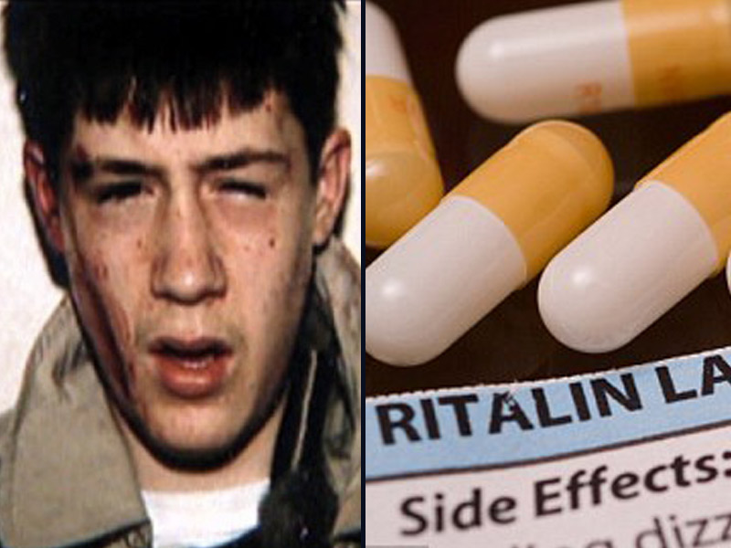 Barry Dale Loukaitis: Ritalin. 
February 2, 1996: 14-year-old Barry Dale Loukatis, shot and killed his algebra teacher and two students, and held his Frontier Middle School classmates hostage before a gym coach subdued Loukaitis. Loukaitis suffered from hyperactivity, and was taking Ritalin at the time of the shooting. He also suffered from clinical depression, a mental illness present in the last three generations of the Loukaitis family.