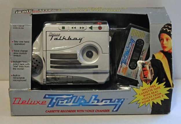 Talk Boy - Just imagine this, a toy that let you record your voice, then play it back faster or slower!! AMAZING! This device seems completely archaic looking back on it today, when we all have HD video cameras on our phones and apps that can distort video and audio in pretty much any way you can imagine. But back in the day, kids played with this thing and loved it.