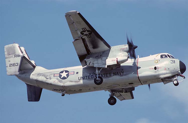 A C-2 CoD (Carrier-Onboard-Delivery) commonly called a Greyhound.