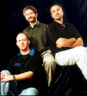 Michael Morhaime, Allen Adham and Frank Pearce, founders of Blizzard Entertainment