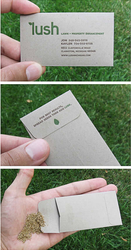 Business card for lawn care