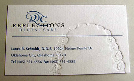 Business card from a Dentist 