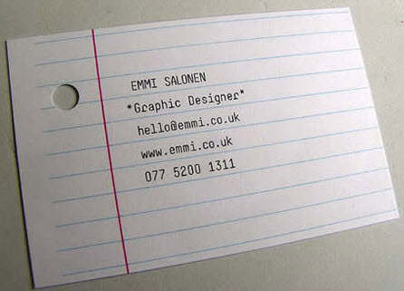 Business card from a Graphic Designer 