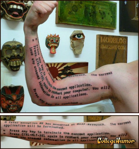 One of the strangest tattoos I have ever seen!