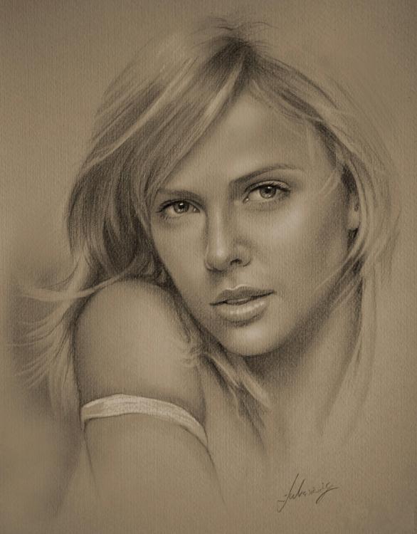 These portraits are drawn with a pencil