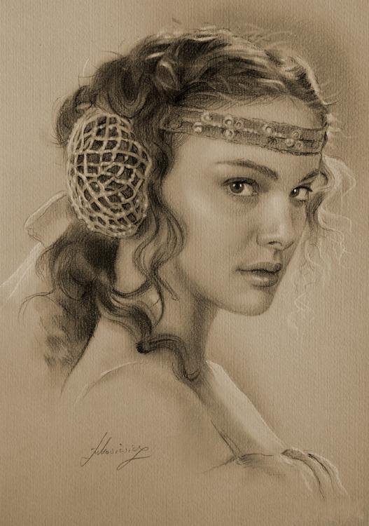 These portraits are drawn with a pencil