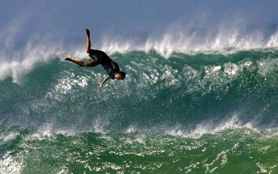 Surfers Wiped Out By Gigantic Waves