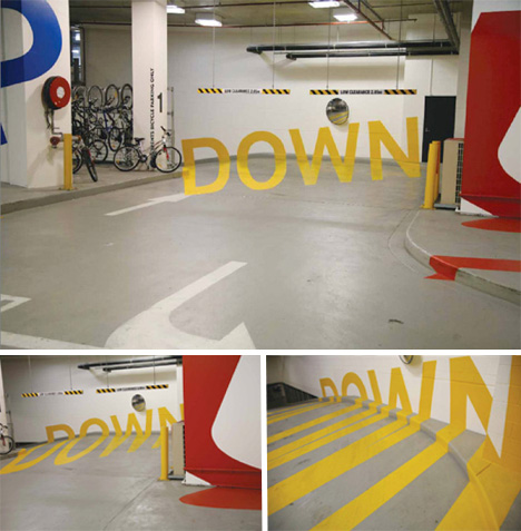 Trippy Illusion in a Parking Garage