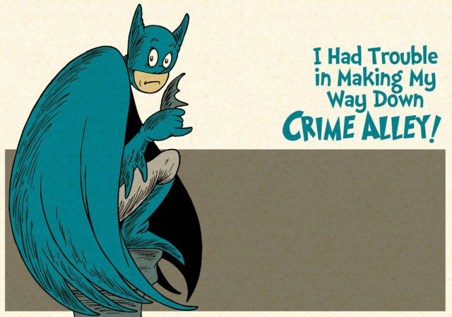 Batman In the Style Of Dr Seuss