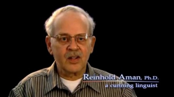 weird job titles - Reinhold Aman, Ph.D. la cunning linguist