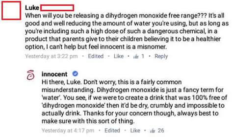 PSA: Dihydrogen Monoxide awareness