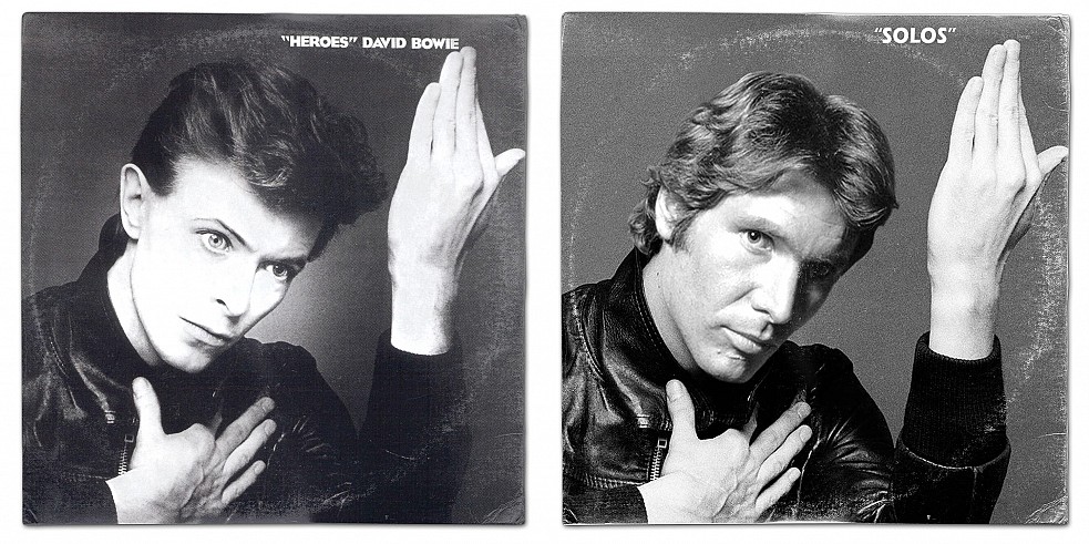 Pop culture record albums changed to a starwars theme