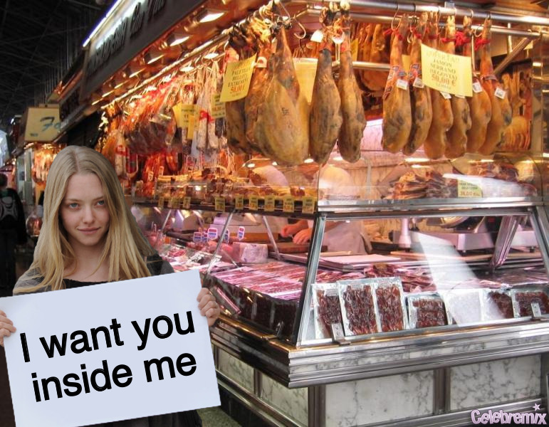 She LOVES the meat....