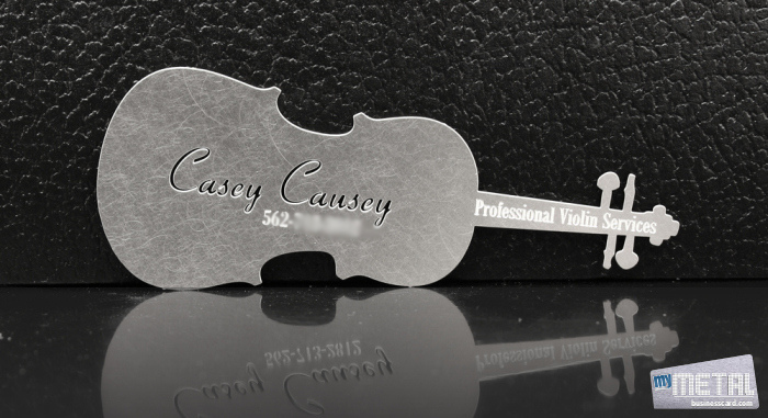 Business card - Casey Causey Professional Violin Services 2053135815 Lotgzzio Statottu 29A Metal