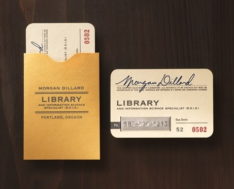 library business cards - 0502 Magan Dillard Morgan Dillard Library Library Ti Science Portland, Oregon 52 0502