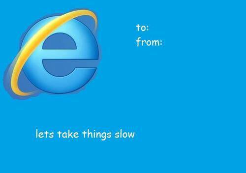 valentine funny cards - to from lets take things slow