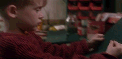 home alone setting up traps gif