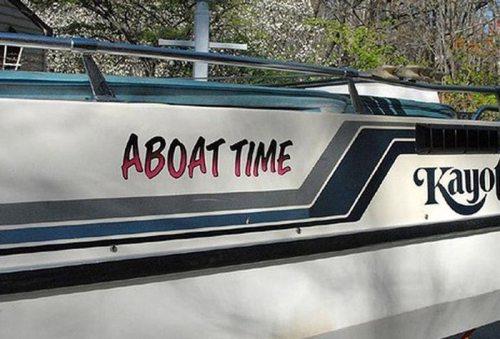 funny boat names - Aboat Time Kayo
