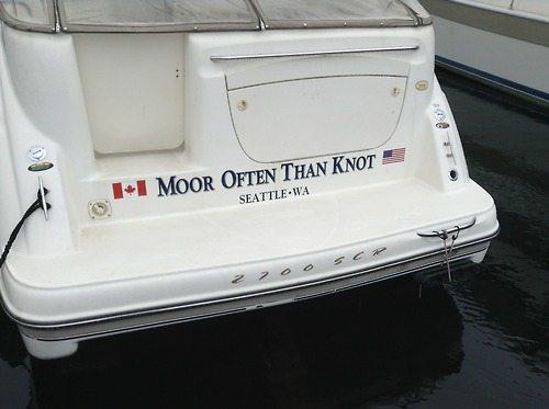 funny boat names - @ 11 Moor Often Than Knot SeattleWa osc 2