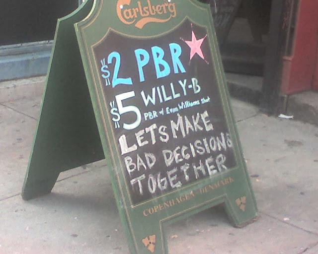 Bar - Carlsberg $2 Pbr I WillyB PBREwa Williams Short Lets Make Bad Decision. Together Copenhage Here