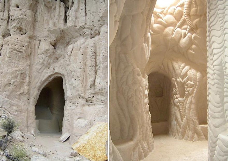 art carved caves new mexico