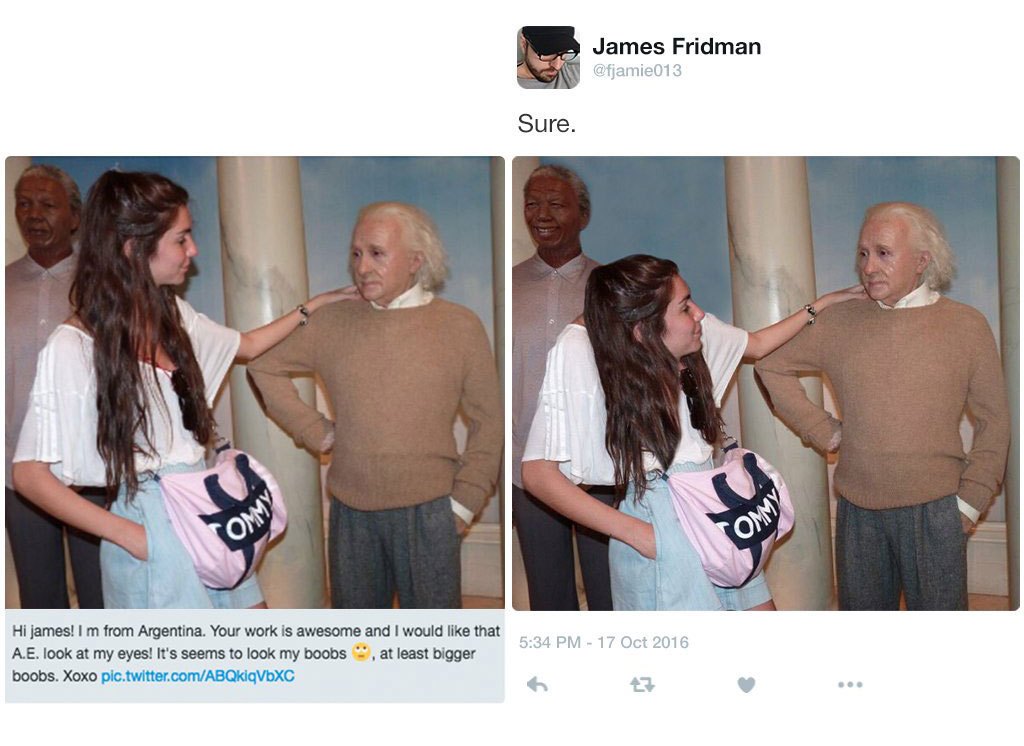 shoulder - James Fridman Sure. Ommy Hi james! I m from Argentina. Your work is awesome and I would that A.E. look at my eyes! It's seems to look my boobs , at least bigger boobs. Xoxo pic.twitter.comABQkigVbXC