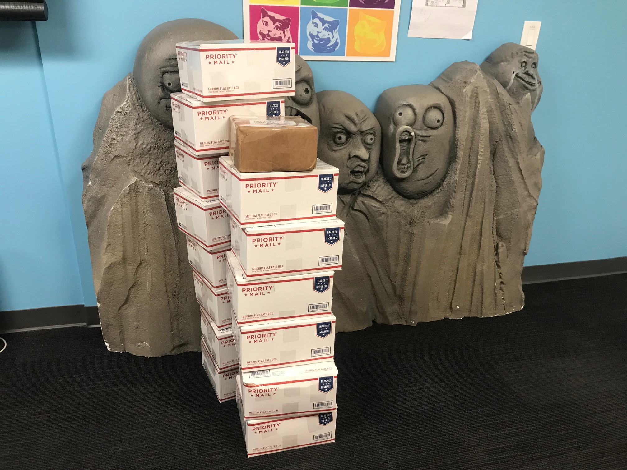 Hey guys, just an update that most of the remaining swag packs are about to go to the Post Office. There are still some people who I need some info from, but otherwise, we're 95% caught up. 