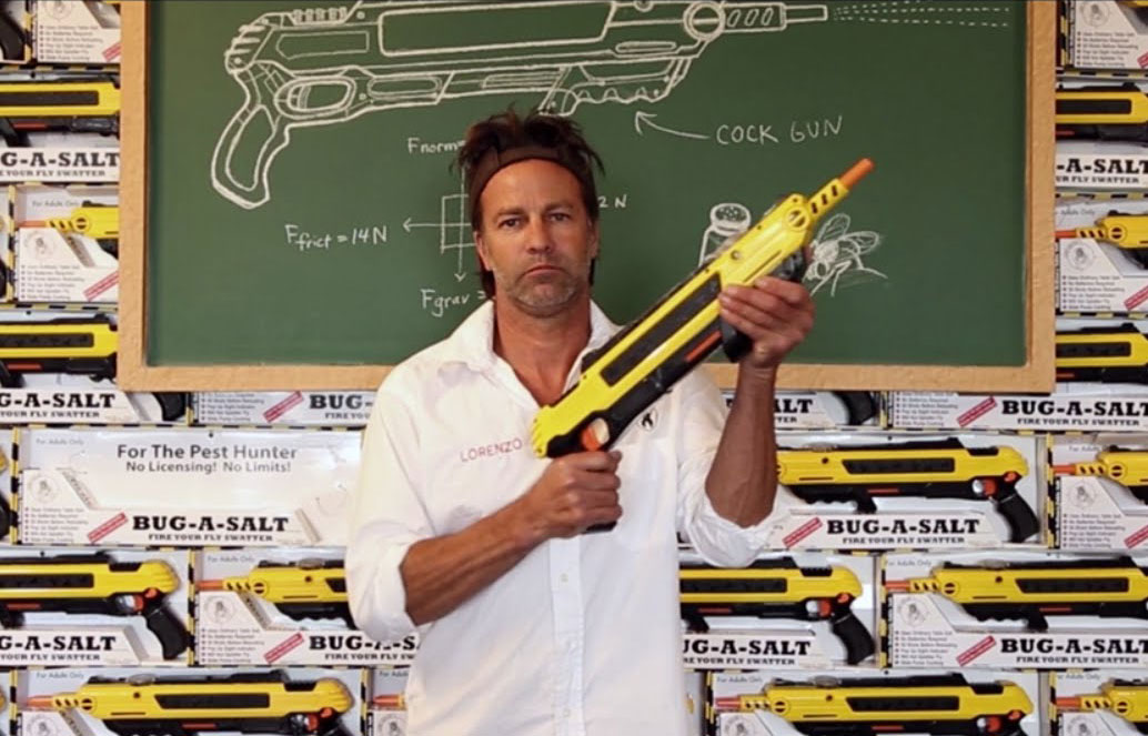The pump-action Bug-A-Salt rifle lets you shoot bugs dead with salt as ammunition. <br/><br/> This thing is going to run you about <a href="https://amzn.to/2vG0e8L">$43 on Amazon</a>.<br/> There's even an optional laser sight for <a href="https://amzn.to/2K7U7Nr">$20 on Amazon</a>.