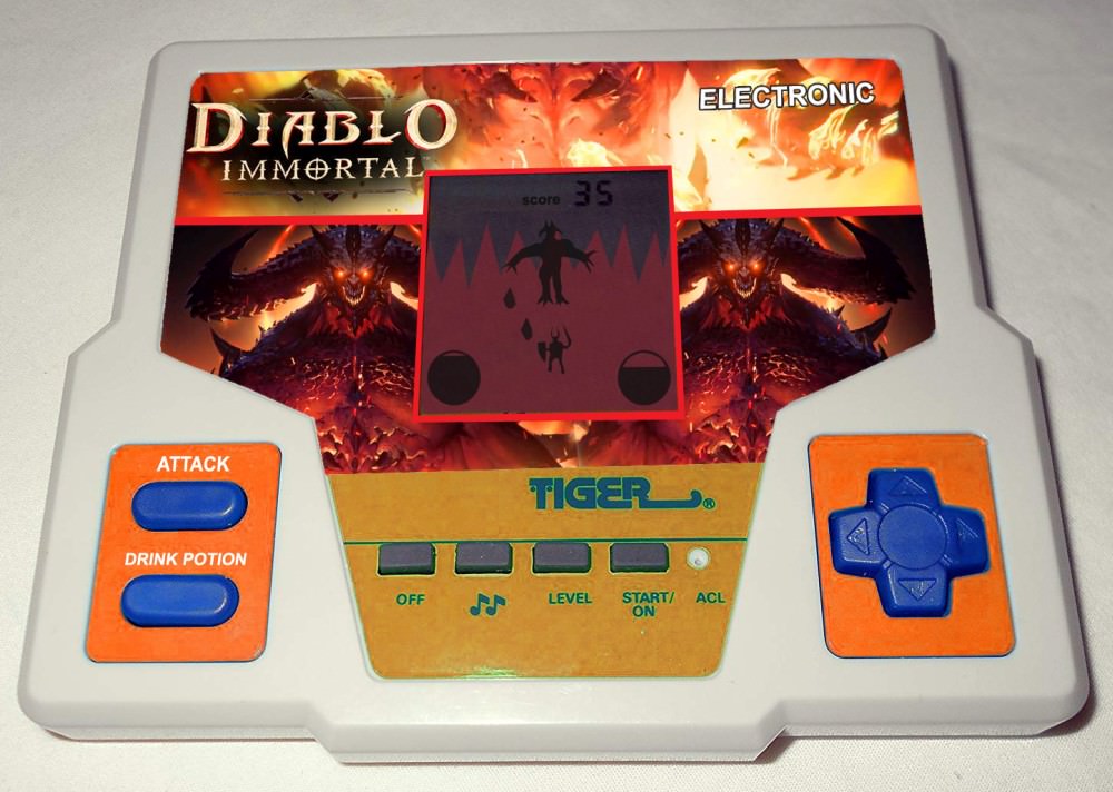 diablo immortal tiger electronics - Electronic Diablo Immortal score 35 Attack Tigers Drink Potion Off Level Start Acl On