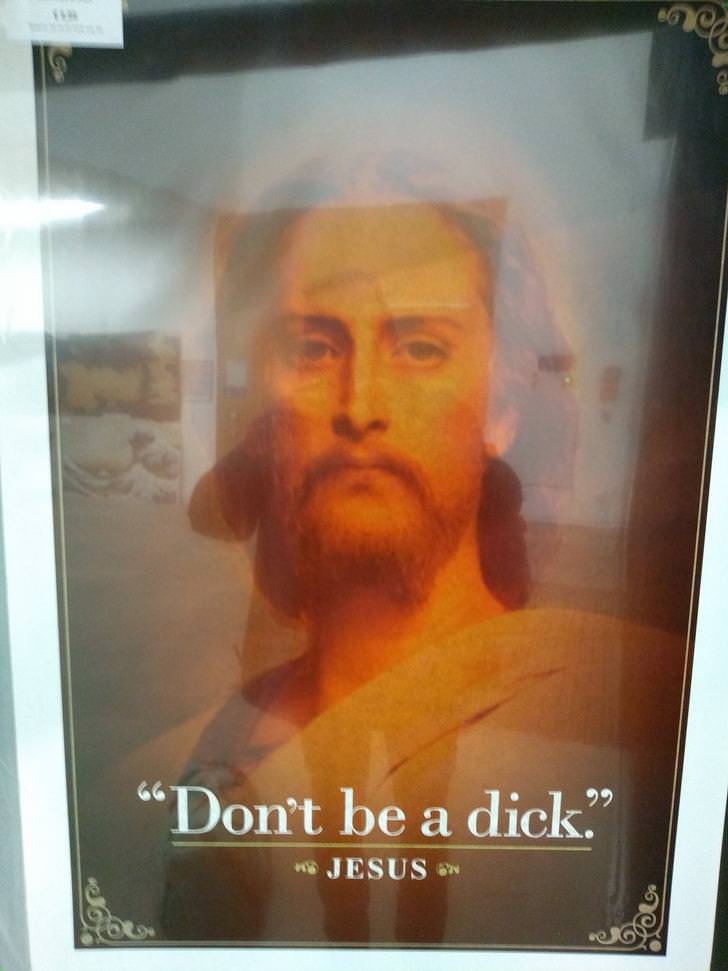 work meme with a Jesus quote about not being a dick