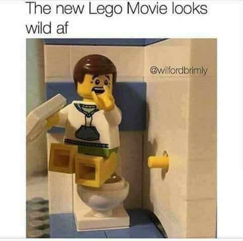 work meme about a gay porno with Lego figures