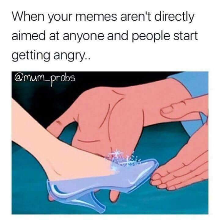 dank meme - if the shoe fits wear - When your memes aren't directly aimed at anyone and people start getting angry..