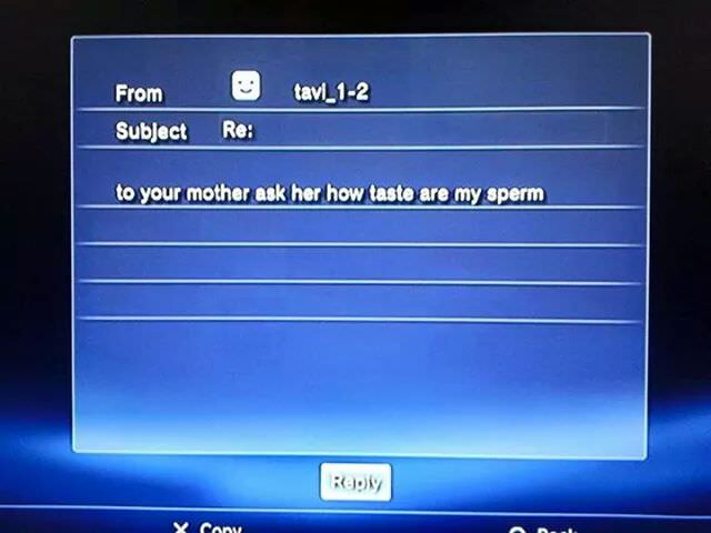 ask your mother how taste are my sperm - tavl_12 From Subject Re to your mother ask her how taste are my sperm y can