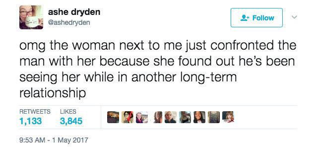 Woman Live-Tweets Girlfriend Confronting Longterm Cheater At A Restaurant