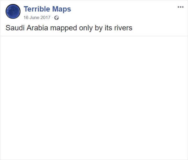 Map - Terrible Maps Saudi Arabia mapped only by its rivers