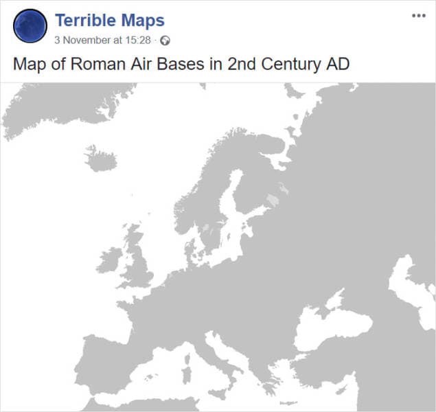 map of roman air bases - Terrible Maps 3 November at Map of Roman Air Bases in 2nd Century Ad