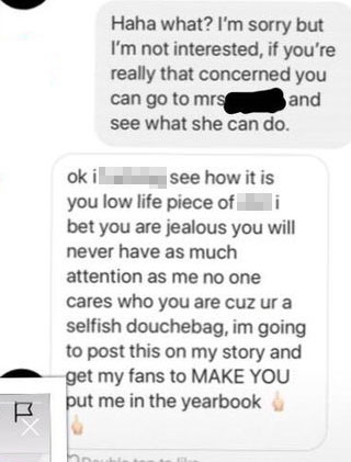 Entitled Instagrammer Wants Page In Yearbook Because "She's The Most Famous Person At Our School", Gets Denied and Starts Poutin