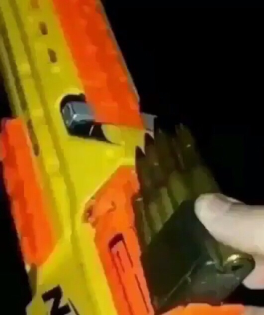 nerf gun with real bullets