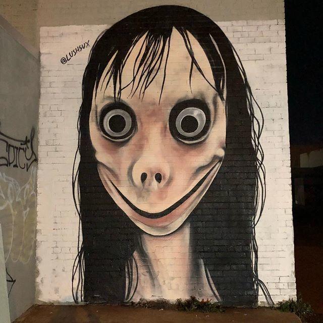 Street art of Momo