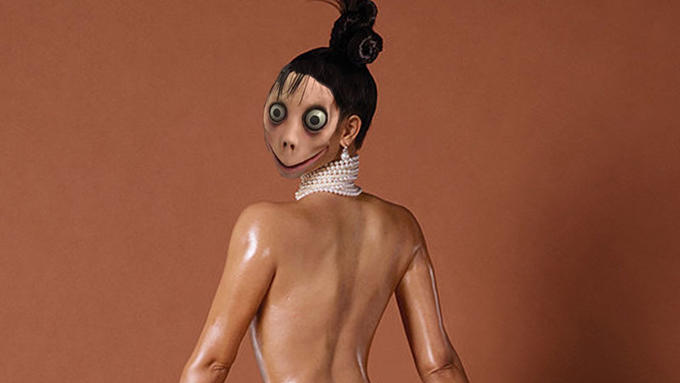 Kim Kardashian 'break the internet' image with Momos face