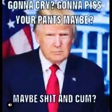 official trump - Gonna Cry? Gonnapiss Your Pants Maybe? Maybe Shit And Cum?