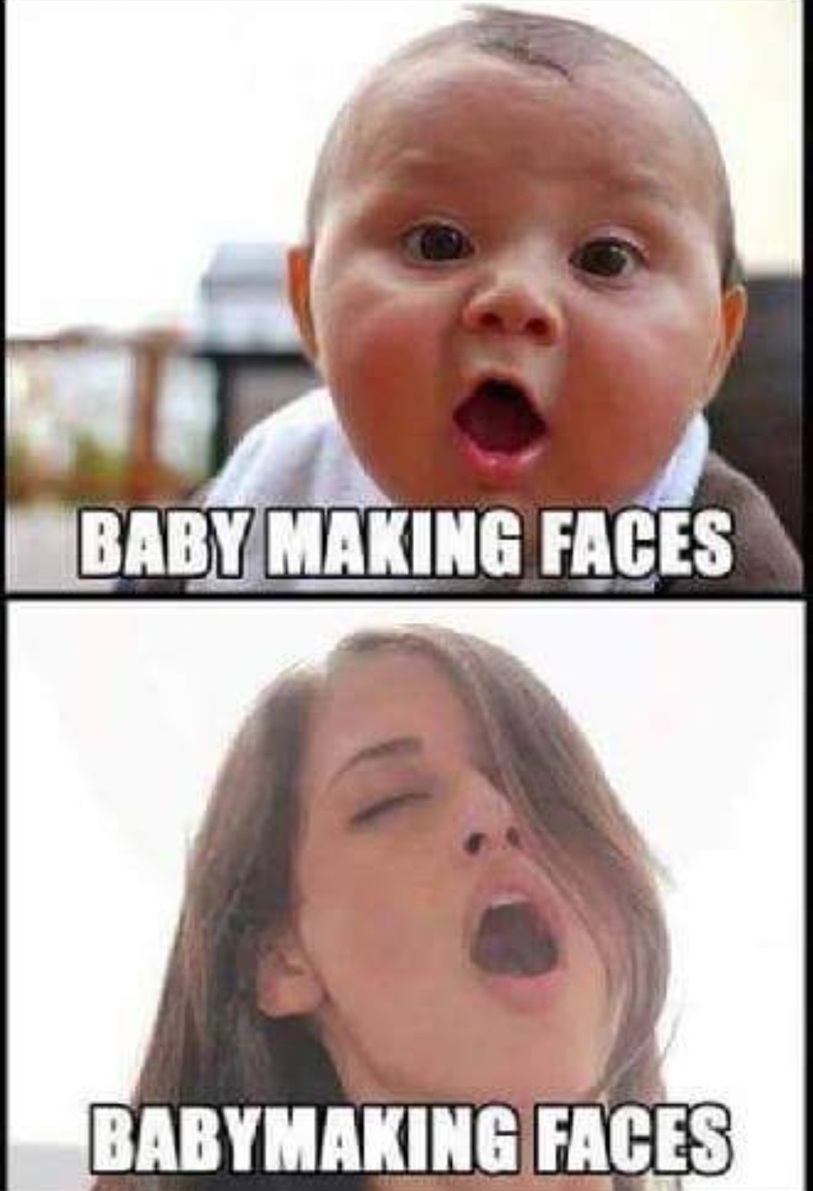 baby making faces meme