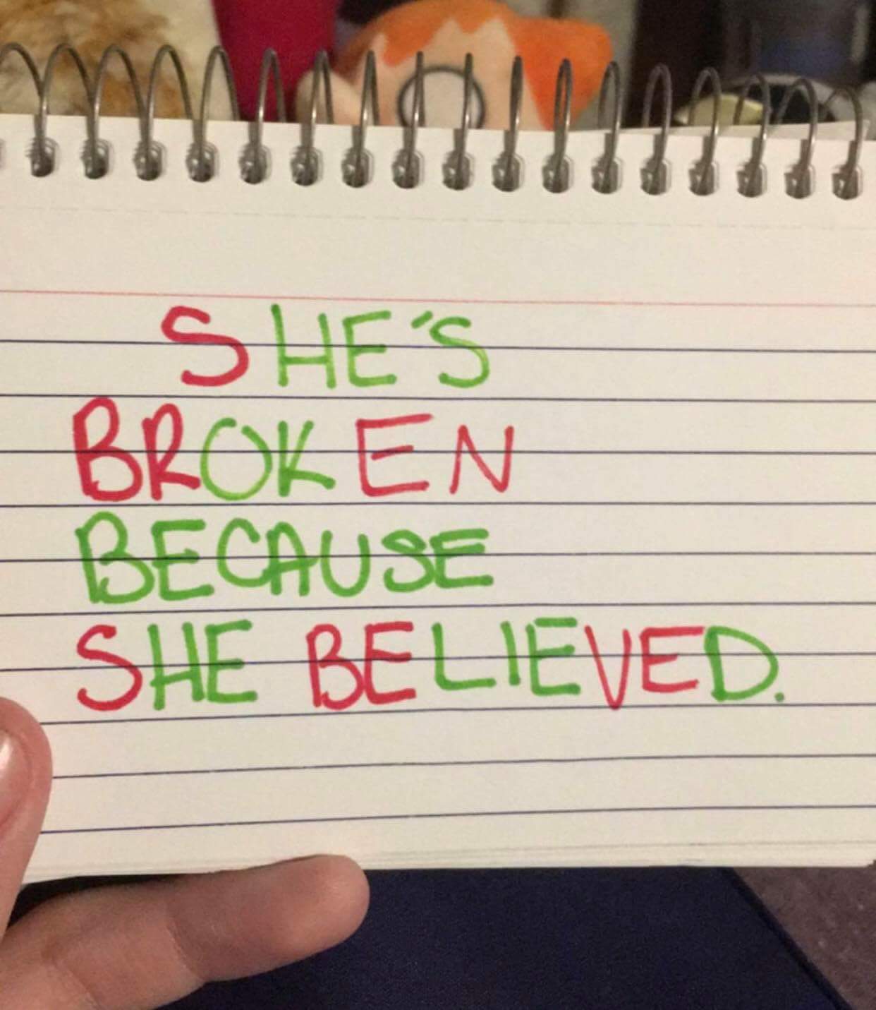 sbren sbeve - She'S Broken Because She Believed.