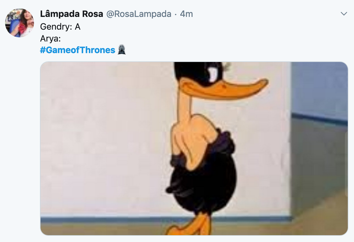 Game of Thrones Season 8 Episode 2 Meme - Daffy Duck looking seductive